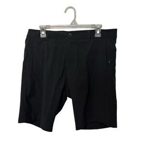 Vuori Aim Shorts Mens 34 Gray Performance Tech Chino Golf Stretch 9" Travel